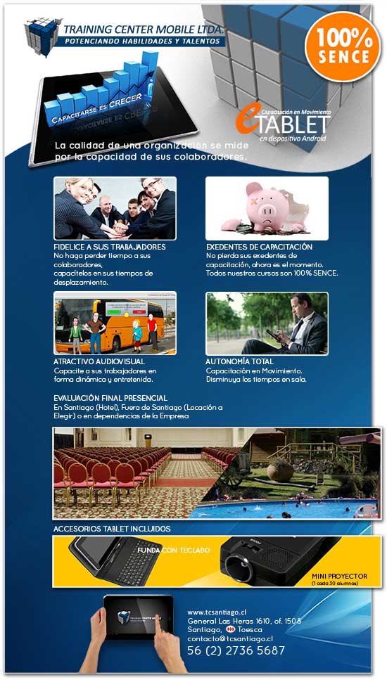 Excedentes de Capacitación en tablet sence